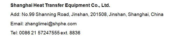 Shphe Plate Heat Exchanger / Evaporator