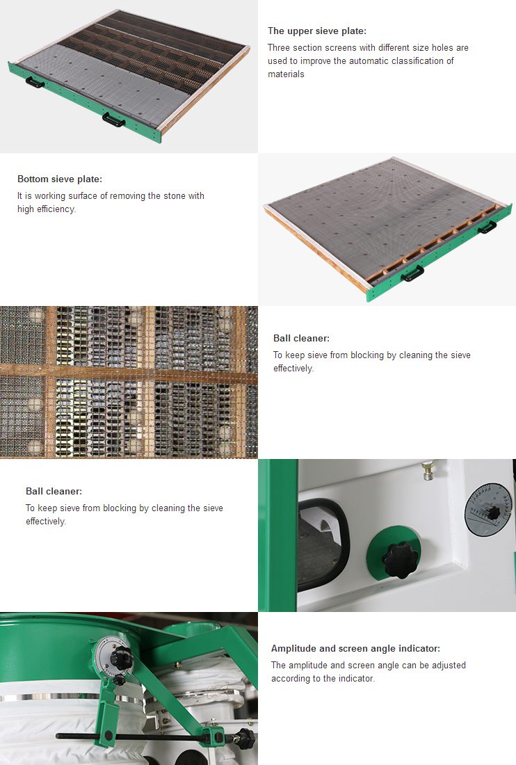 Grain Cleaner Deatonging Machine with Price for Sale