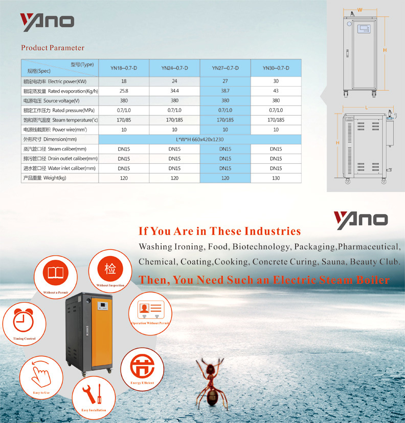 Packaging Industry 27kw Small Steam Generator for Sale