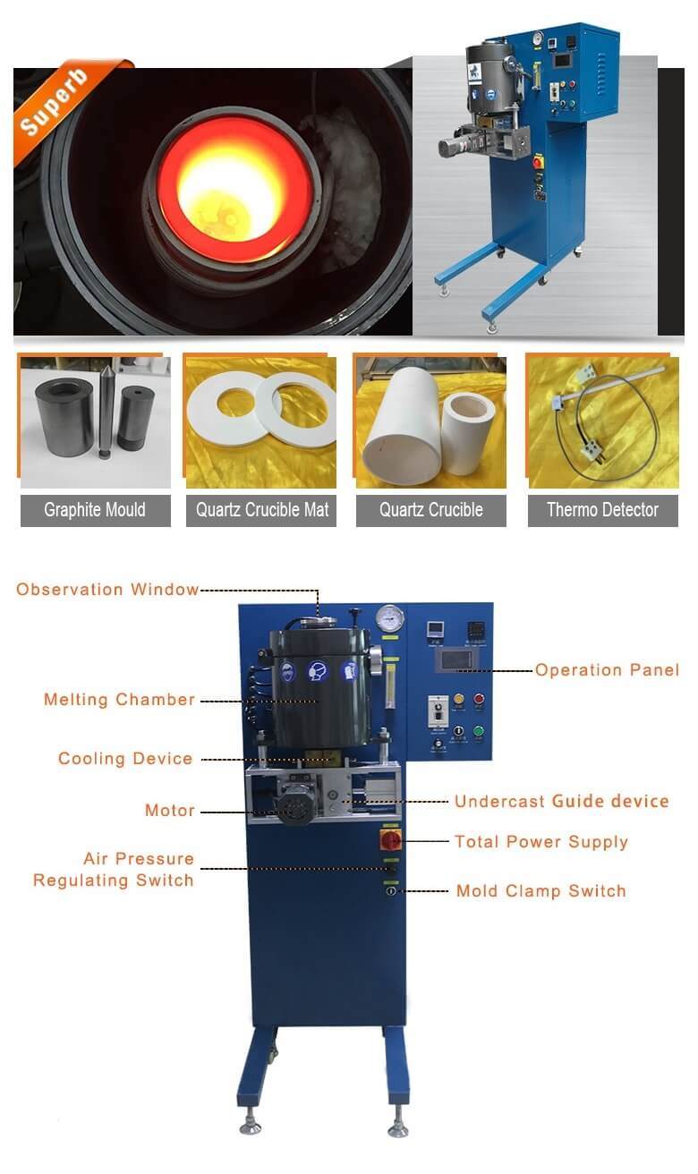 Economical High Efficient Jewelry Continuous Casting Machine