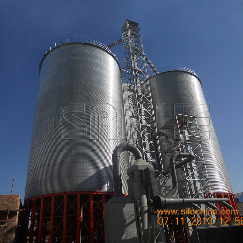 Hot Galvanized Grain Storage Steel Silo in China