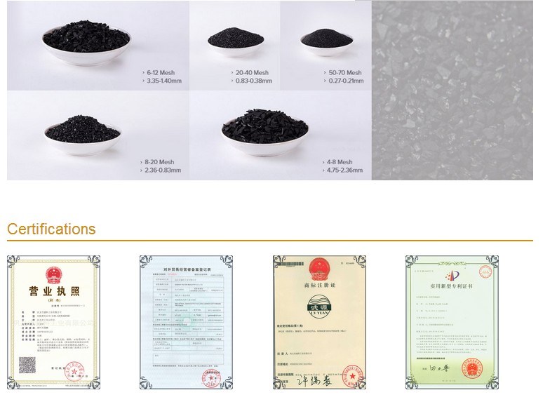 Coal Granular Based and Wood Based Powdered Activated Carbon