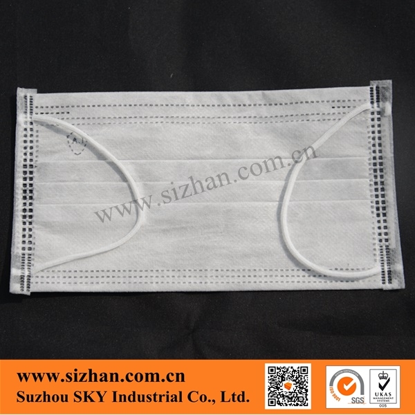 Disposable 17.5*9.5cm 4-Ply Non-Woven Active Carbon 50GSM Facemask