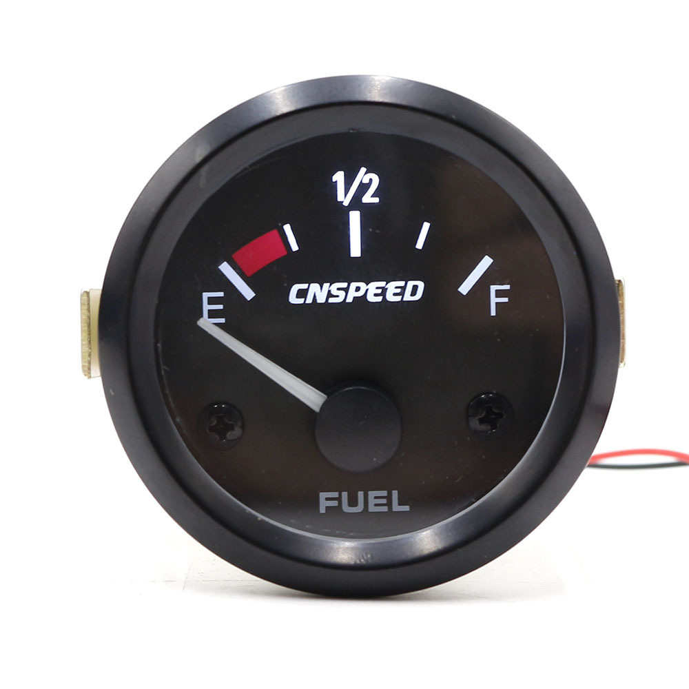 52mm Racing Car Fuel Level Gauge White LED Auto Gauge