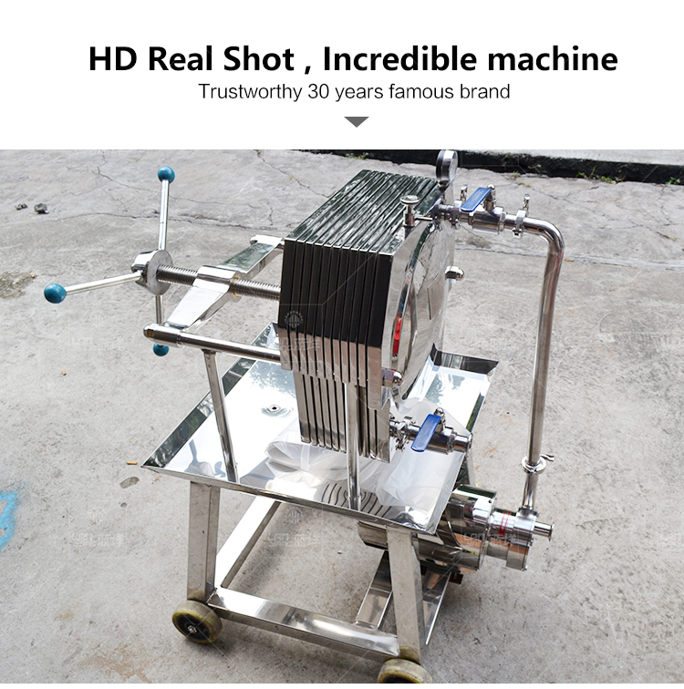 Mass Supply Laboratory Use Plate and Frame Filter, Food Type Stainless Steel Filter, Juice and Oil Filter