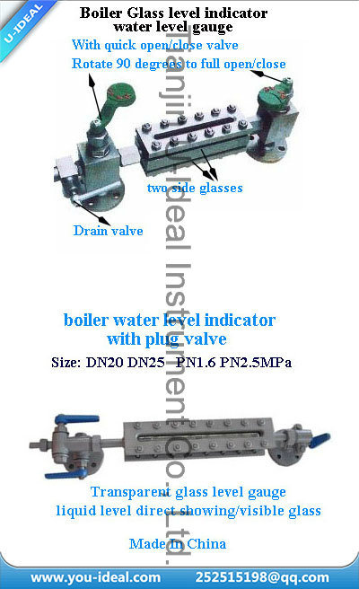 Red/Green Double Color Glass Tubular Water Level Gauge