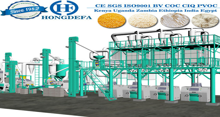 Africa Maize Grinding Mill Machine of 50t Per a Day