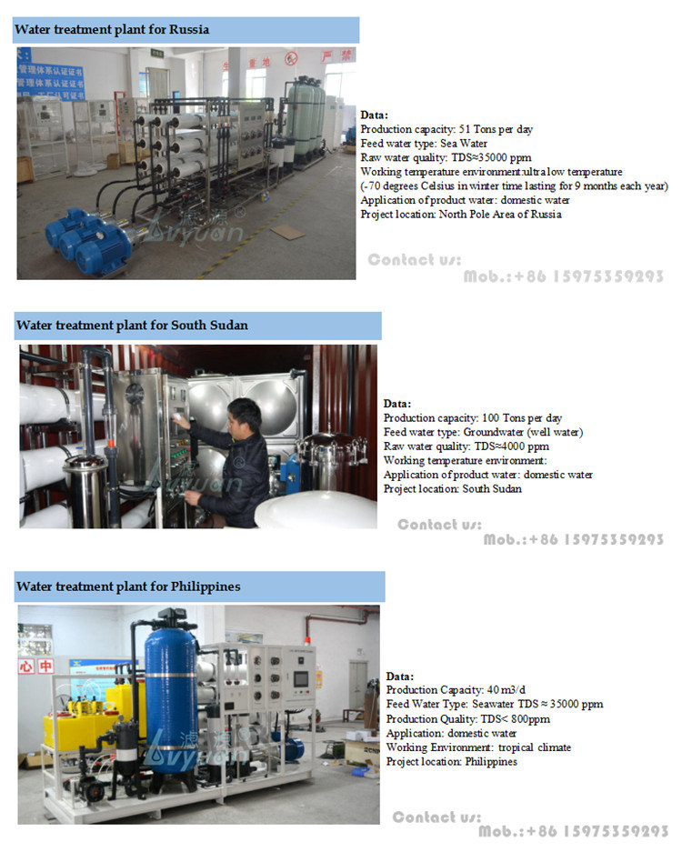 Industrial Pure Drinking Reverse Osmosis 250L 500L 1000L 2000L Water Filter System with EDI RO Water Treatment