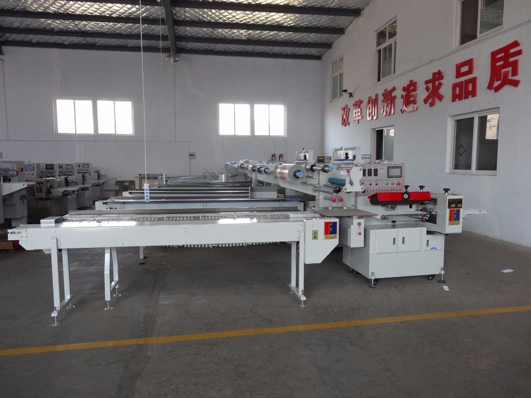 Food Pillow Type Flow Packing Machine with Box Motion End Sealer