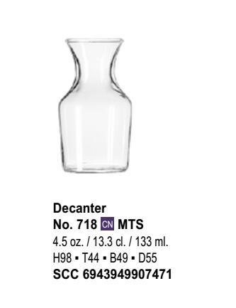 133ml Glass Decanter Good Quality