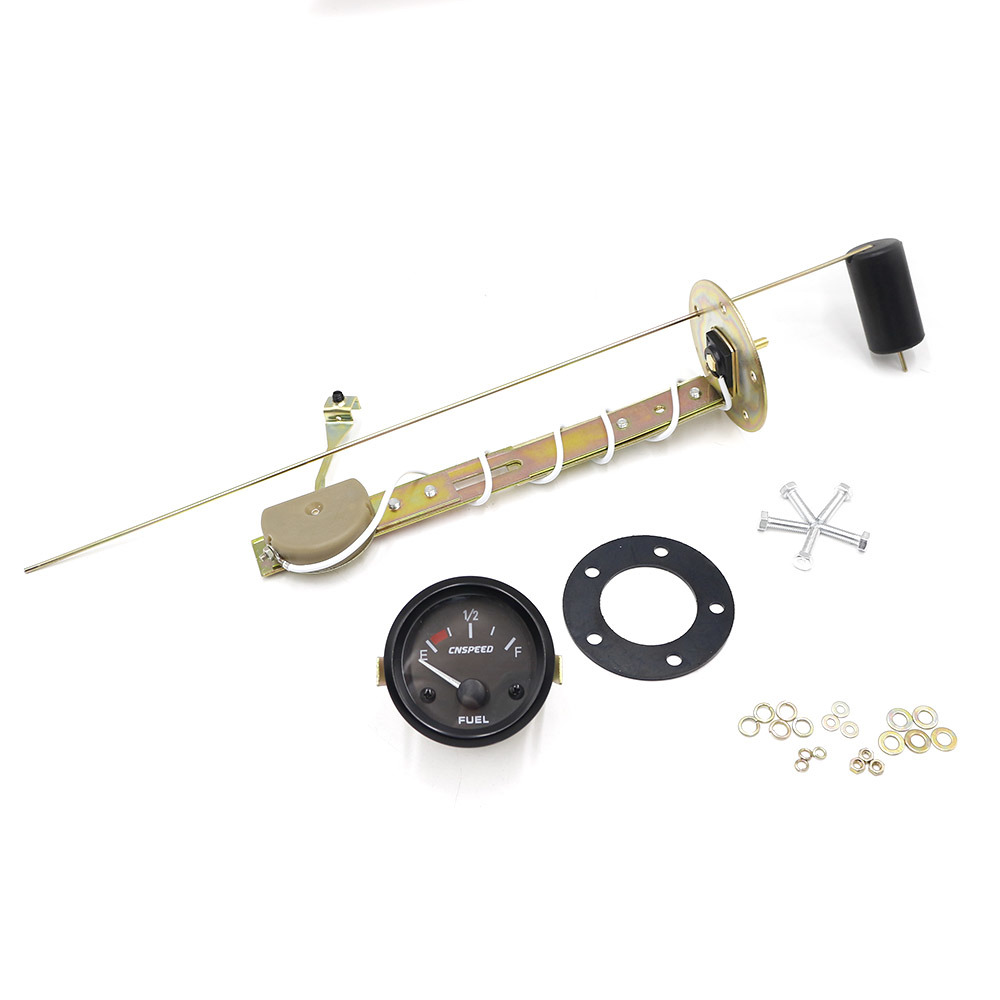 52mm Racing Car Fuel Level Gauge White LED Auto Gauge