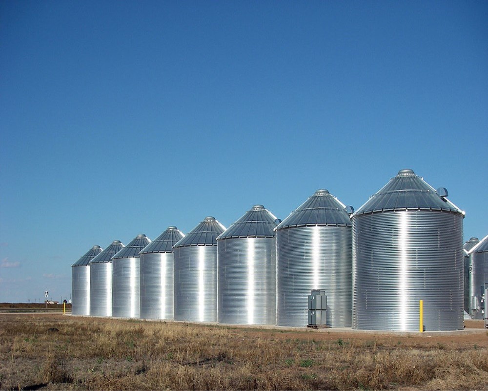 500-1000ton Poultry Farm Used Plastic Feed Corn Storage Silo for Sale