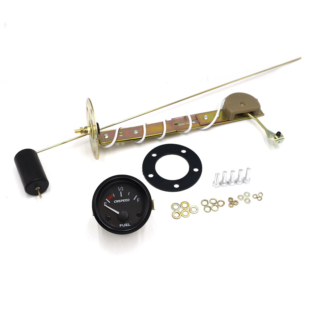 52mm Racing Car Fuel Level Gauge White LED Auto Gauge