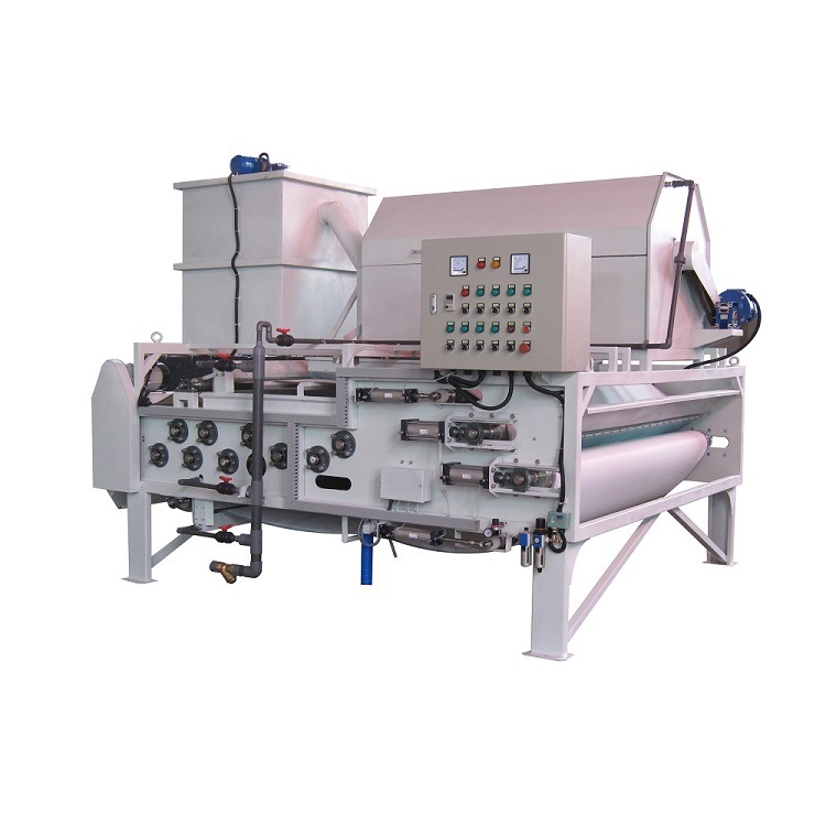 Compact Design Belt Filter Press with Rotary Drum Thicknening System