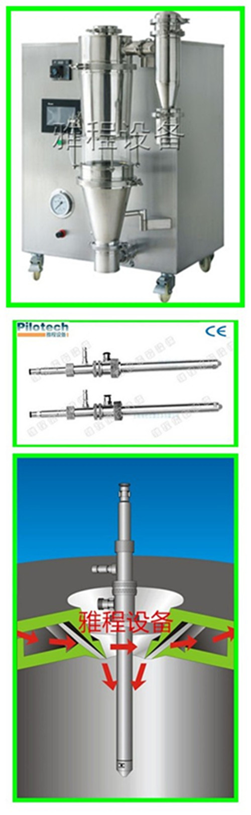 4000W Laboratory Herb Spray Dryer Price with Ce (YC-1800)