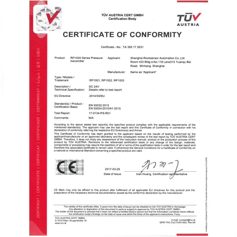 Differential Pressure Transmitter with ATEX Certification