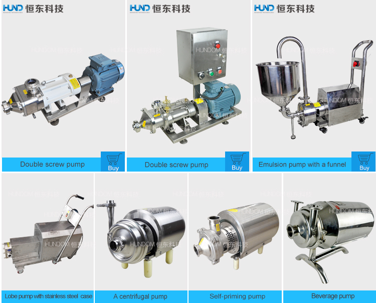 Sanitary Food Industry Inox Double Screw Delivery Pump