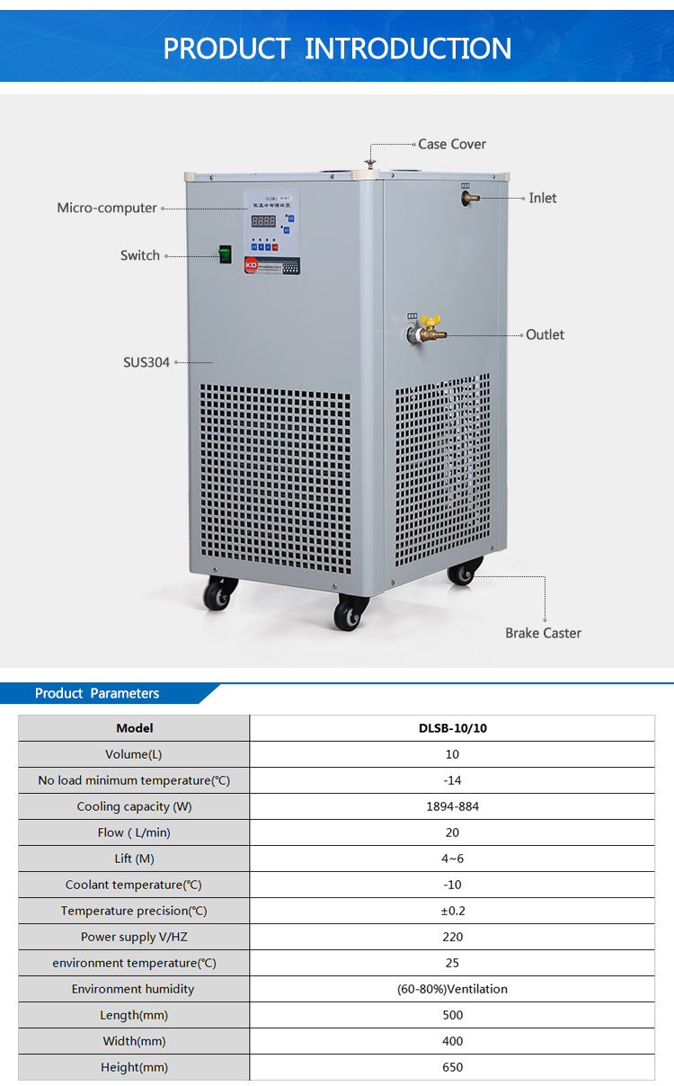 Lab Use Low Temperature Circulating Cooling Chiller