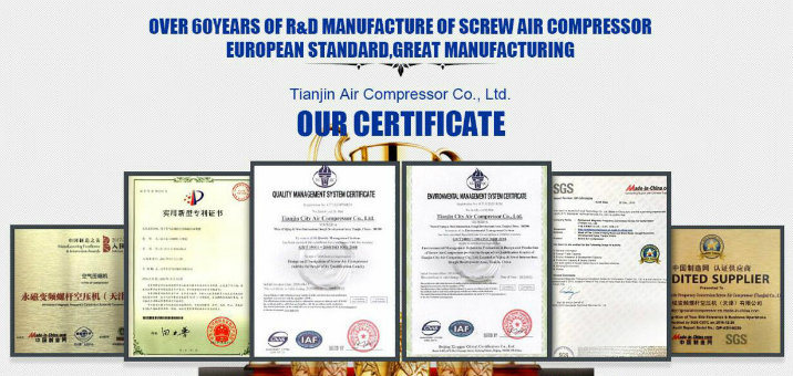 China Industrial Two Stage Compression Pm VSD Rotary Screw Air Compressor Manufacturer