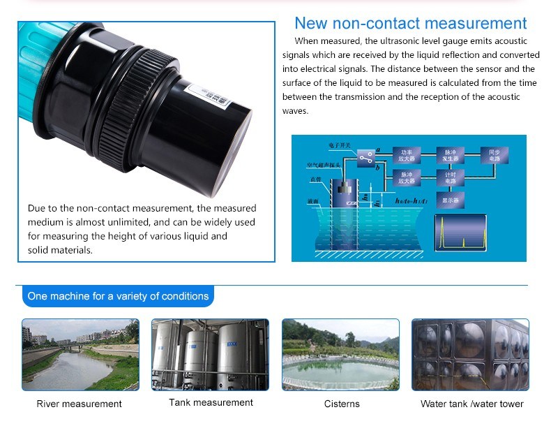 Wireless Ultrasonic Water Level Sensor Ultrasonic Tank Level Monitor