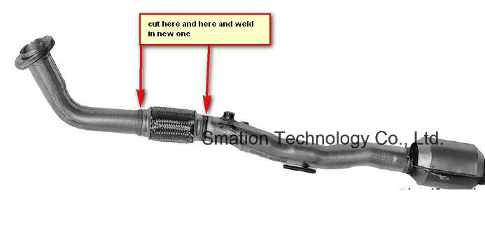 Ss304 Ss201 Auto Car Stainless Steel Flexible Exhaust Flexible Pipe