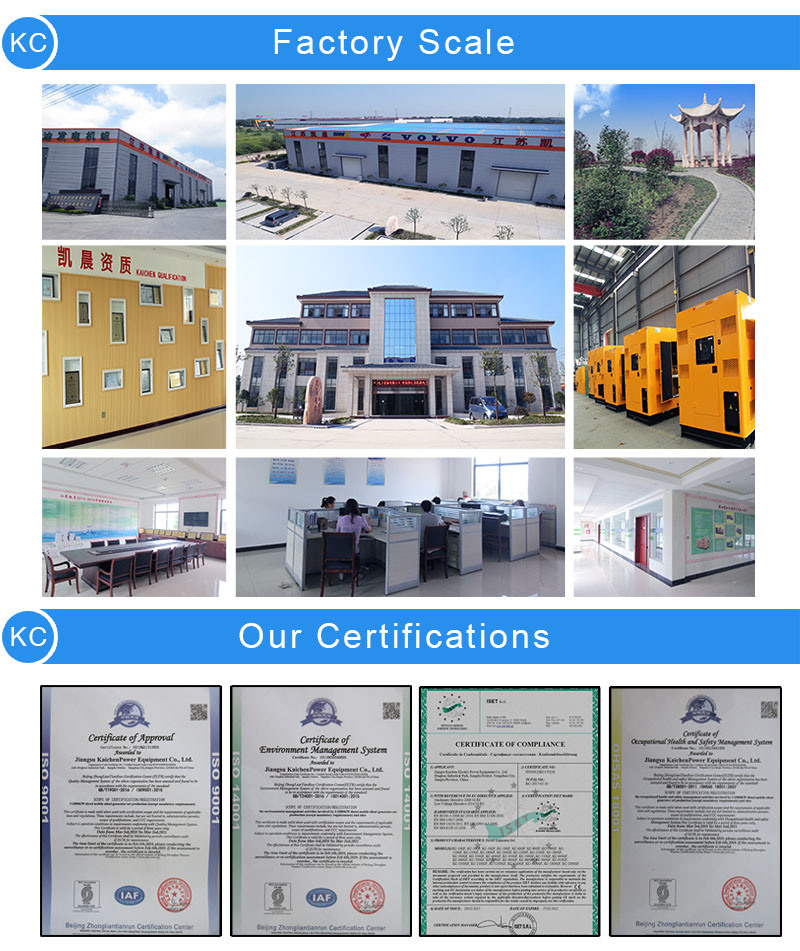 Silent Portable Diesel Electric Generator Set with Volvo Engine Power