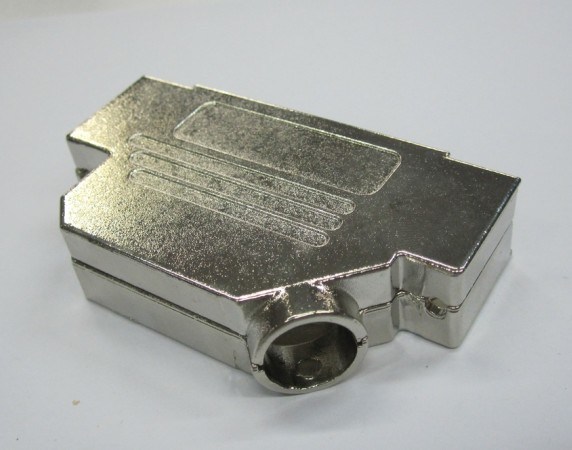 Metal Cover 37p, 45 Degree Entry with Strain Relief and Thumber Screws