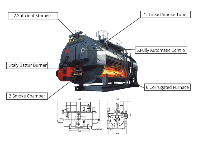 gas steam boiler gas boer gas fired boiler