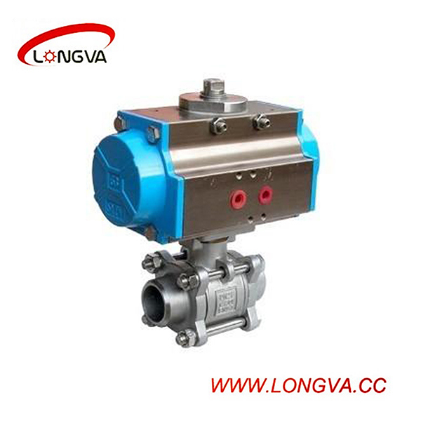 Stainless Steel Sanitary Ball Valve with Pneumatic Actuator
