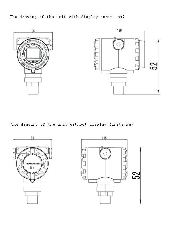 Explosion Proof Smart High Accuracy 4-20mA/Hart Pressure Transmitter with LCD Display