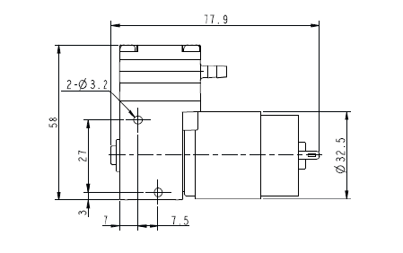 Stable Vacuum Pump with Carbon Brush Motor