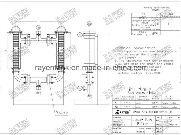 stainless Steel Strainer Basket Bag Filter Double Filter