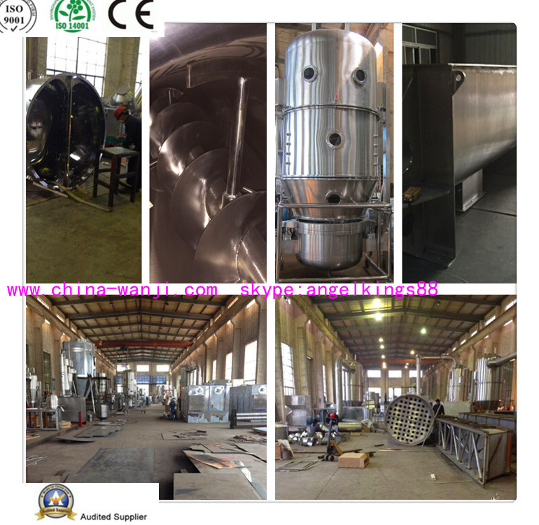 Vertical Fluid Bed Dryer Equipped with Pulse Dust Collection