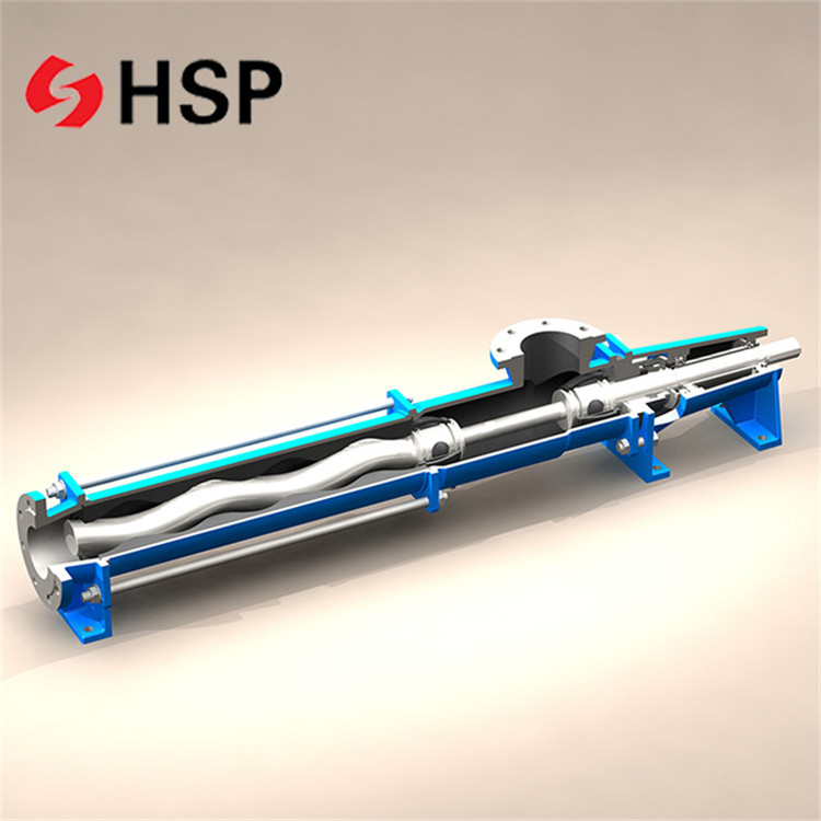 Chinese homemade Starch paste transfer screw pump working.jpg