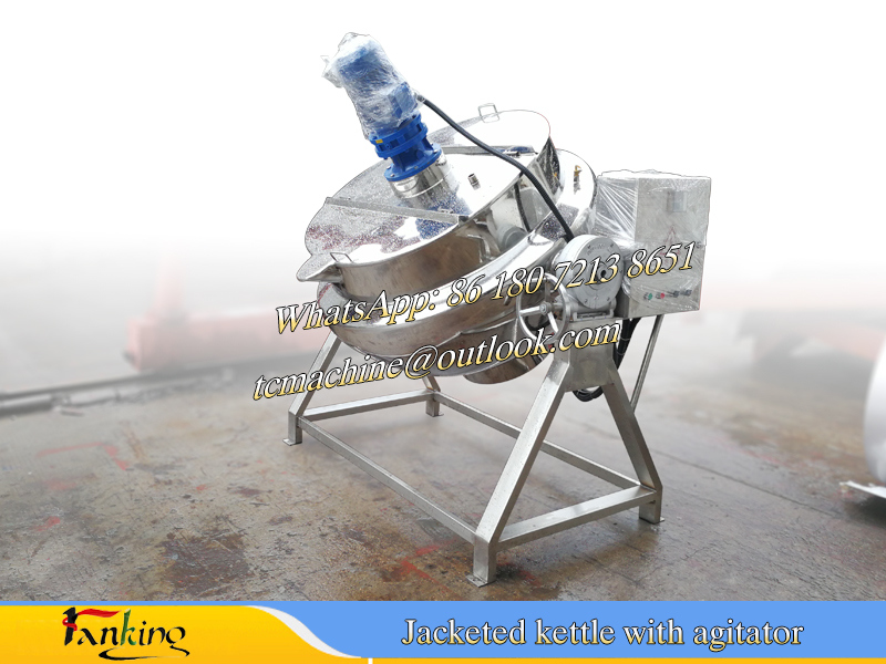 Oil Jackted Cooking Kette 300L with Scraper Agitator