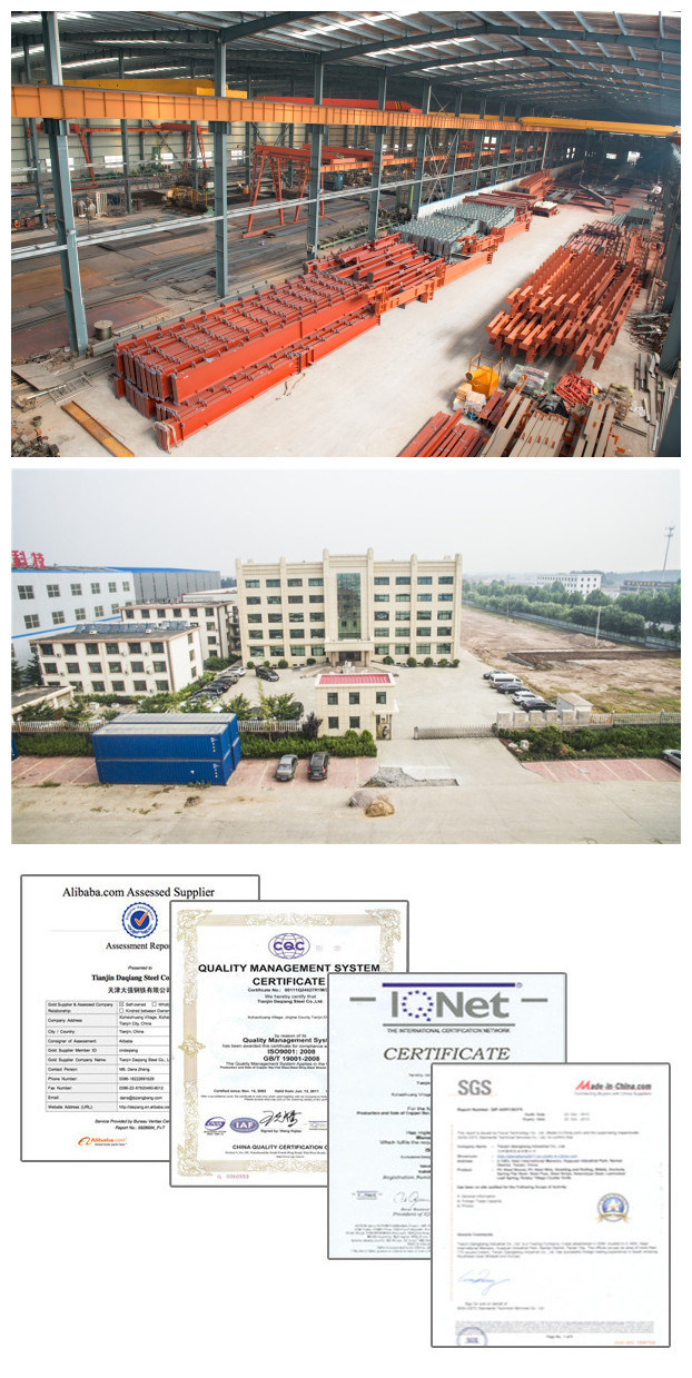 Prefabricated Portable Frame Light Metal Steel Structure for Steel Warehouse