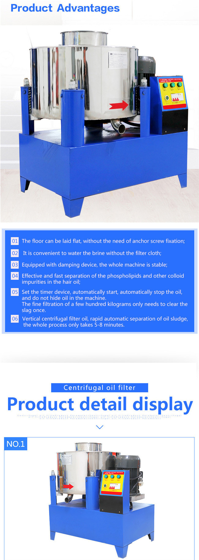 Centrifugal Oil Filter Press Machine with Factory Price