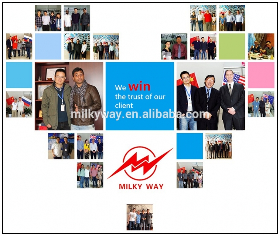 2015 best selling electric transmission line steel pole lighting