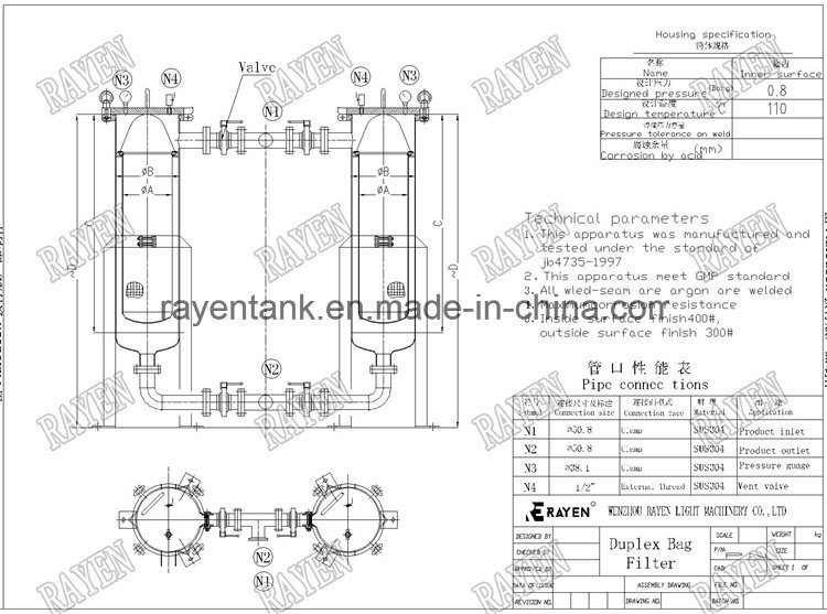 stainless Steel Strainer Basket Bag Filter Double Filter