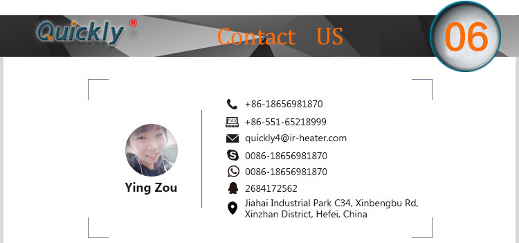 Quartz Tube Infrared Electric Heating Element 960mm