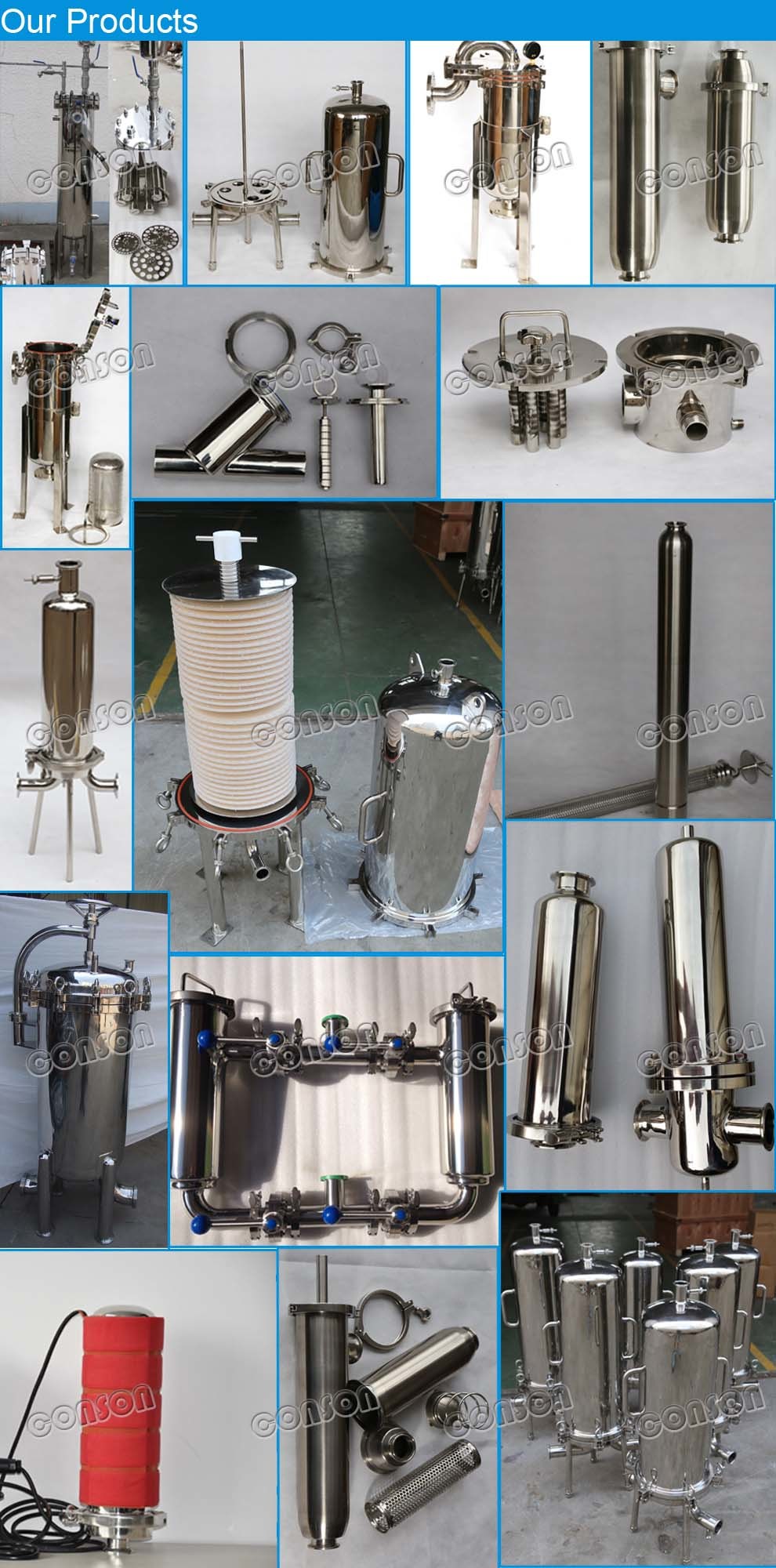 Stainless Steel Food Grade Lenticular Cartridge Membrane Filter