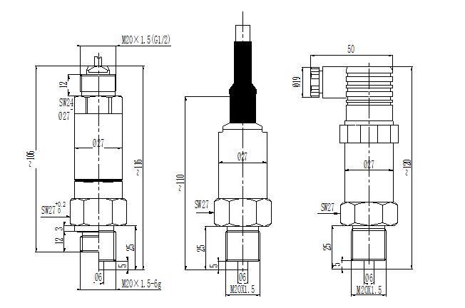 CE Marked ATEX Explosion-proof Stainless Steel Piezoresistive 4~20mADC Water Tank Pressure Transmitter MPM489