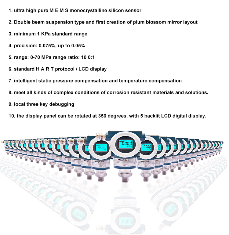 digital pressure gauge differential pressure transmitter