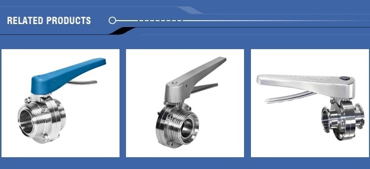 Threaded Sanitary Multipositon Handle Butterfly Valve