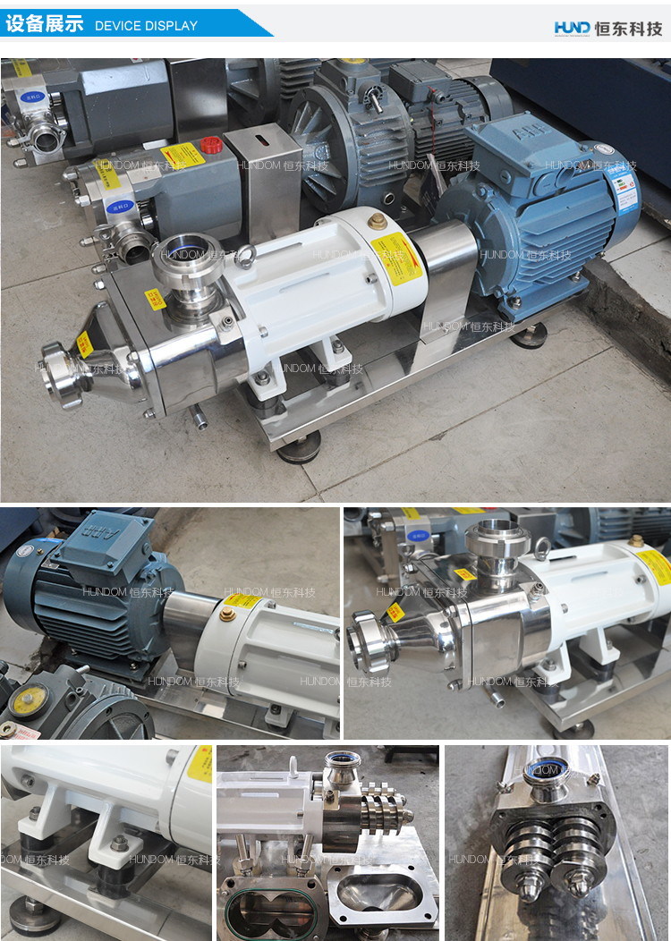 Sanitary Food Industry Inox Double Screw Delivery Pump
