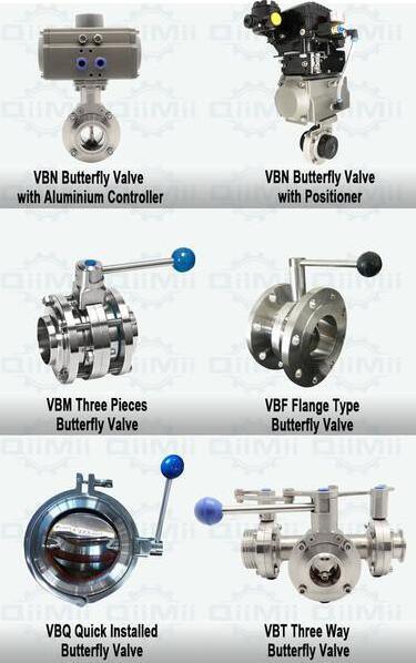Ss304/Ss316L Sanitary Stainless Steel Welded/Clamp/Thread Butterfly Valve
