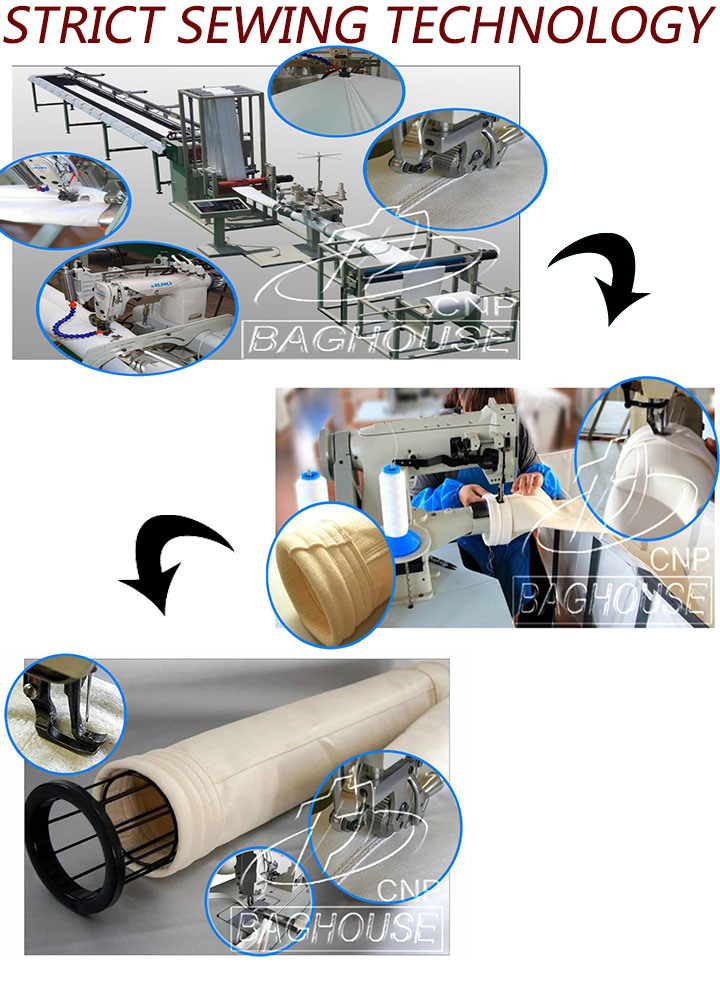 Teflon Coating Spray Bag Filter/PTFE Membrane Dust Filter Bag