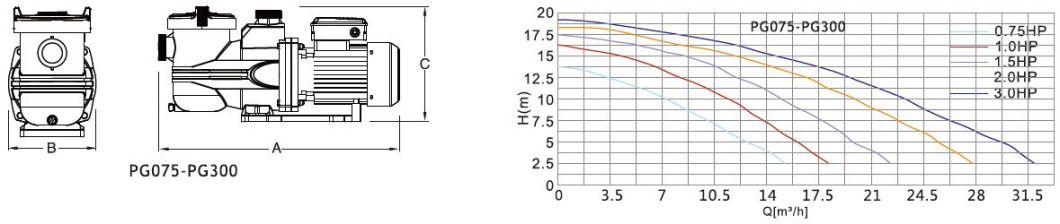 Self-Priming Residential Swimming Pool Pump for Water Pump