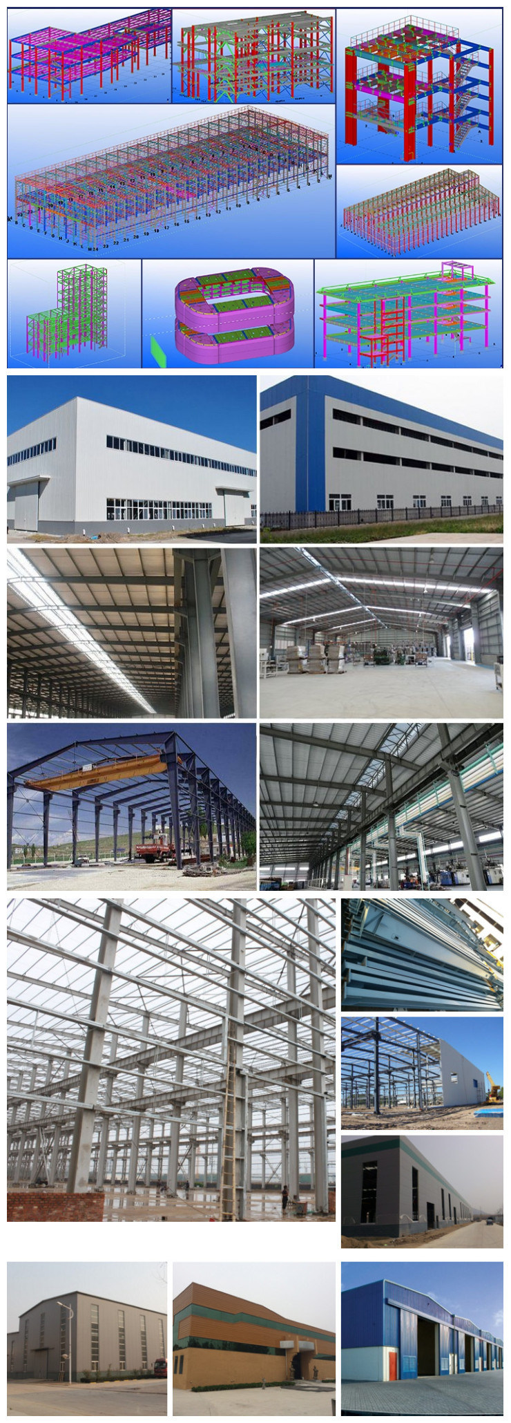 Prefabricated Portable Frame Light Metal Steel Structure for Steel Warehouse