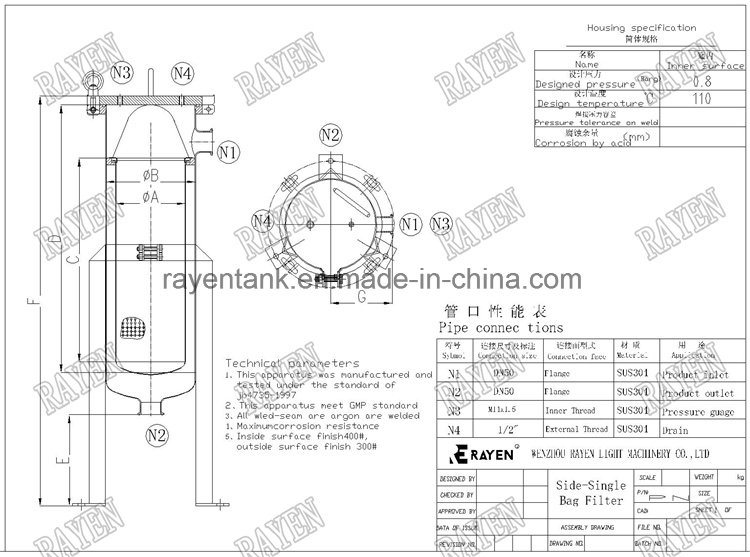 Stainless Steel Sanitary Beverage Oil Cartridge Titanium Activated Carbon Magnetic Diatomite Earth Plate Lenticular Basket Double Bag Filter Housing